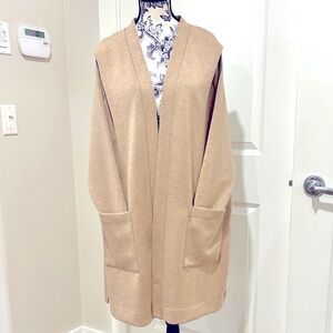 1X Joe Fresh lightweight cappuccino beige brown 3/4 length midi‎ sweater